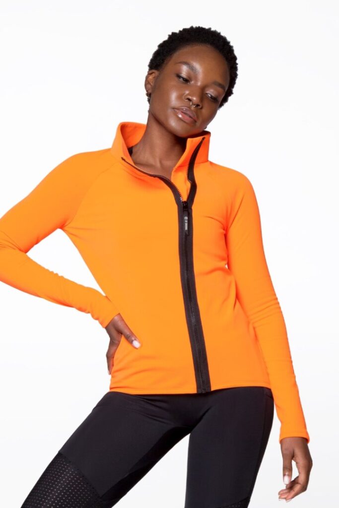 Куртка_DF_original_orange_1 Жіноча тепла куртка для спорту