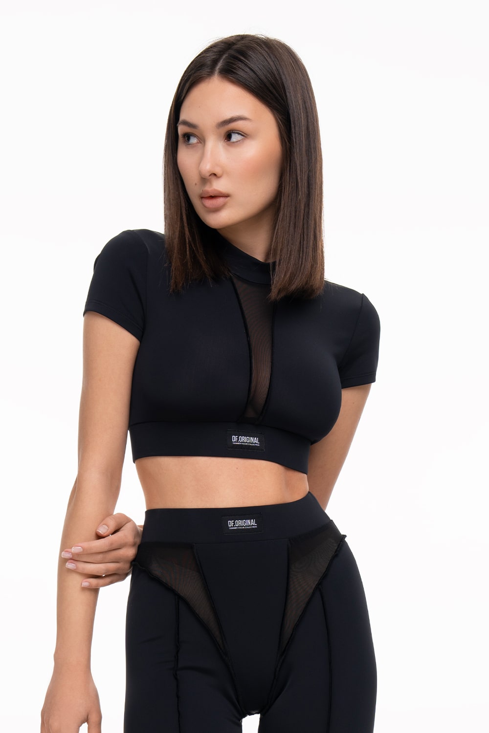 Топ_футболка_PASSION_BLACK_1 Супер зручний топ-футболка PASSION BLACK для занять спортом, бігу, фітнесу та спортзалу.