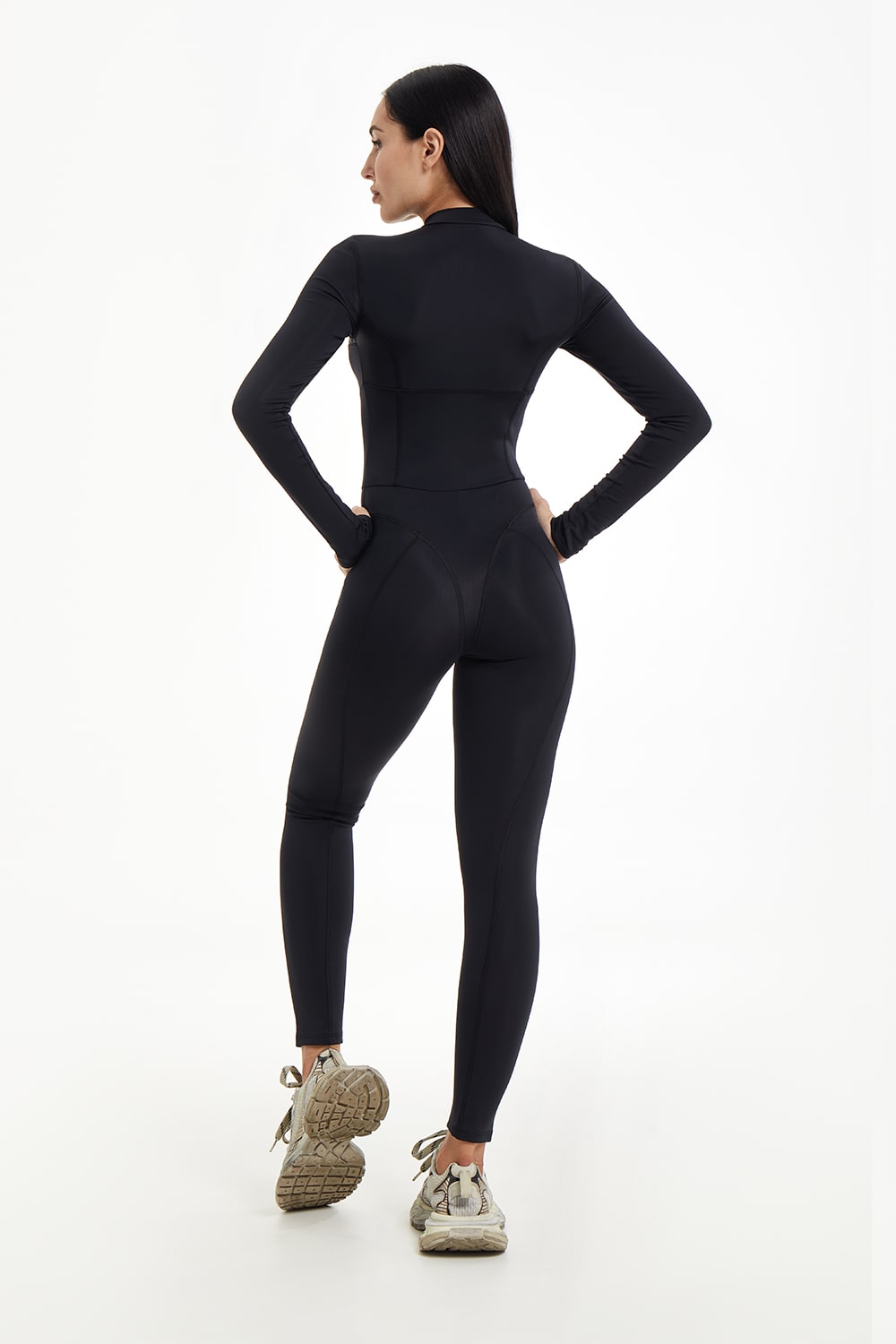Черный Комбинезон Vogue Black Long Sleeve для фитнеса! 